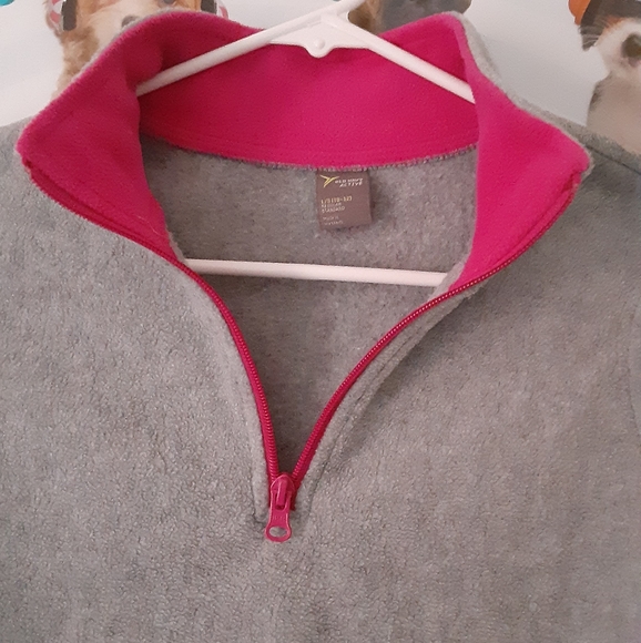 Old navy active girls grey fleece pullover - Picture 2 of 5